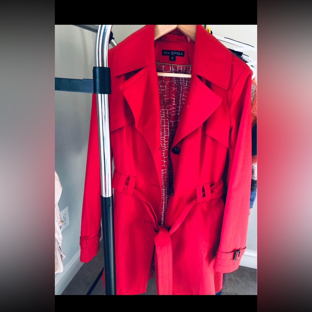 Water repellent cotton blend trench coat